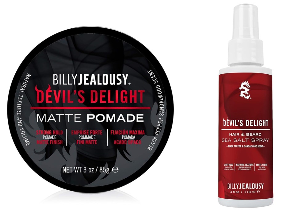 Billy Jealousy Devil's Delight Matte Pomade for Men and Billy Jealousy Sea Salt Spray