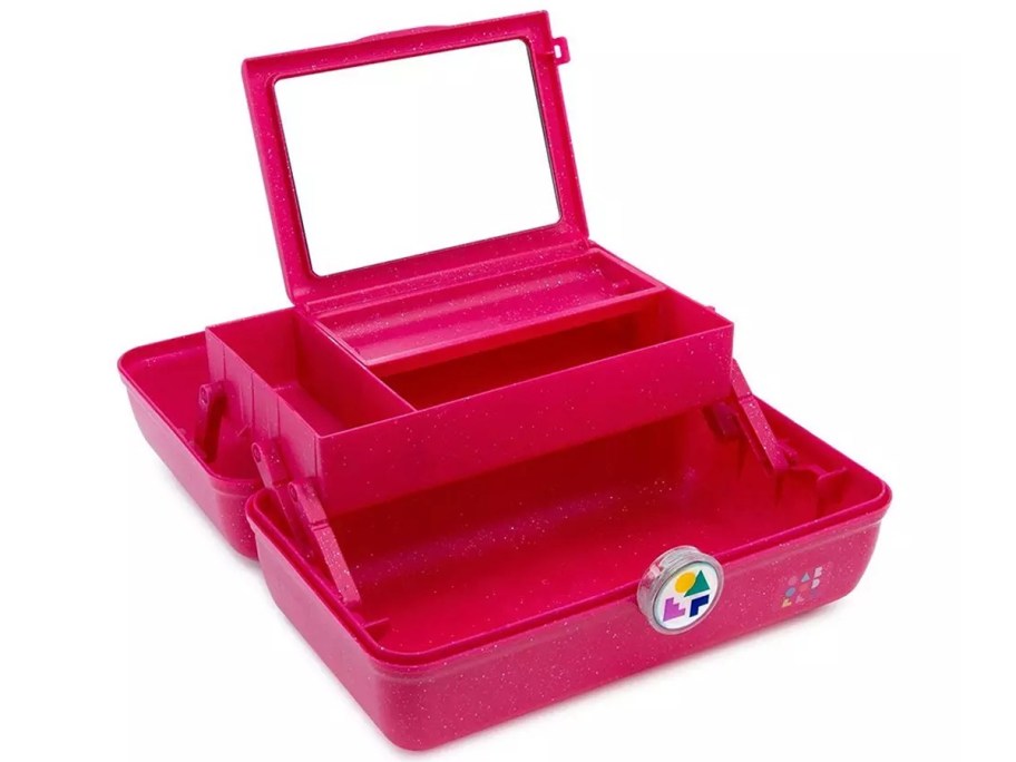 Caboodle On The Go Girl in Deep Pink Sparkle 2