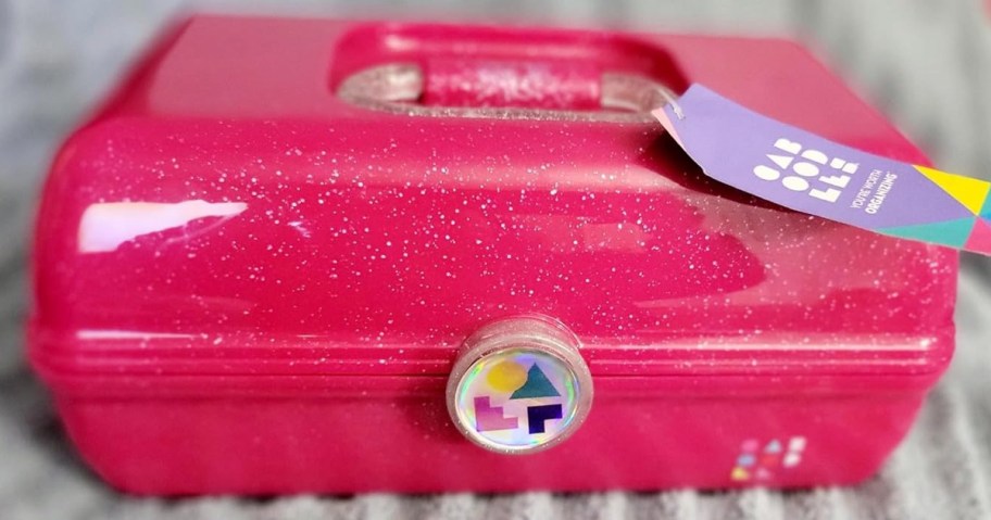 Caboodle On The Go Girl in Deep Pink Sparkle