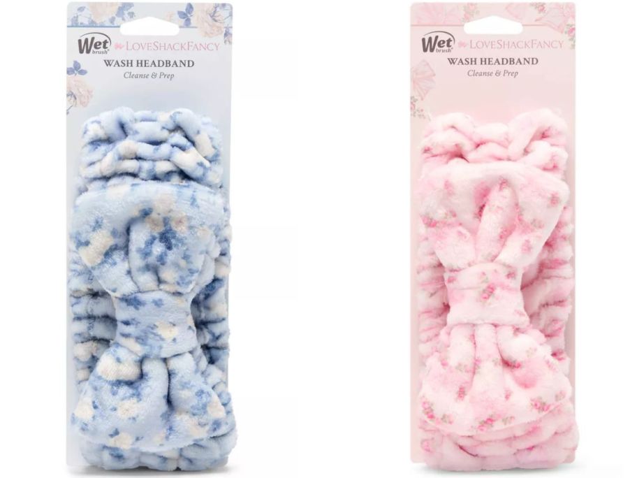 Stock image of two LoveShackFancy Wet Brush wash headbands