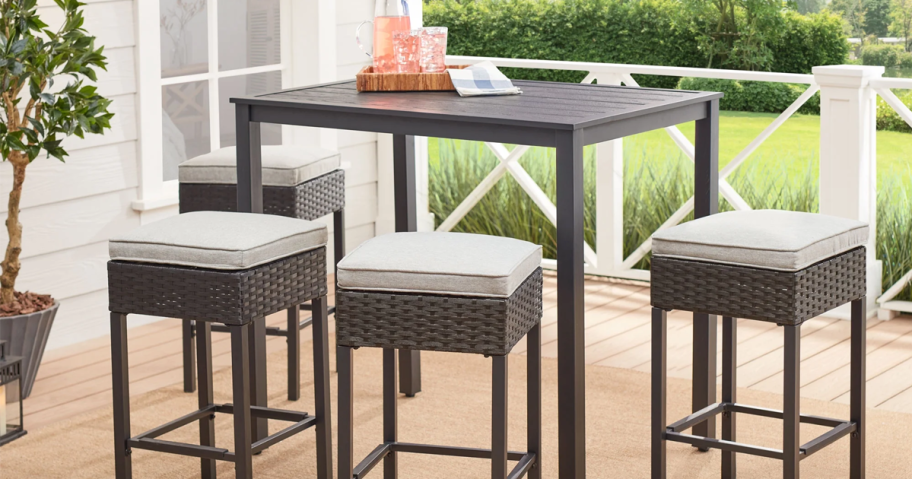 Mainstays Ayden Park 5-Piece Outdoor Patio High Dining Set