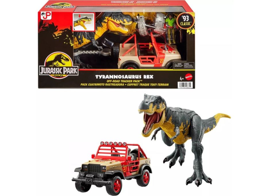 Mattel Jurassic World Tyrannosaurus Rex Off-Road Tracker Pack stock image