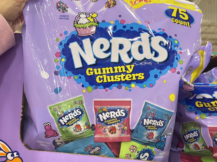 large purple bag of Nerds Easter Gummy Clusters