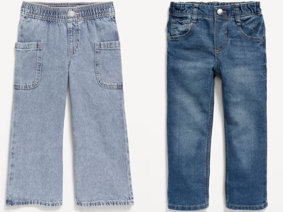 Stock images of two Old Navy toddler Jeans