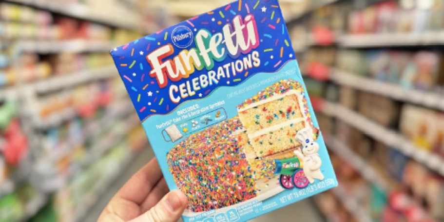 Pillsbury Funfetti Celebrations Cake Kit Now at Walmart (Make Viral Sprinkle Cake at Home!)