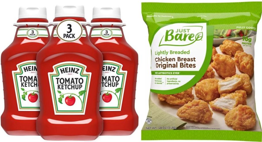 Stock Images of Heinz Ketchup and Just Bare Chicken Nuggets from Sam's Club