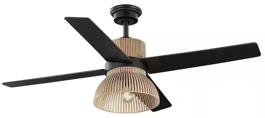 Savannah 52in Indoor LED Matte Black Dry Rated Ceiling Fan