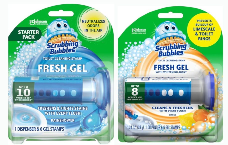 Scrubbing Bubbles Fresh Gel Toilet Bowl Cleaning Stamps 6-Count inn differemt scents