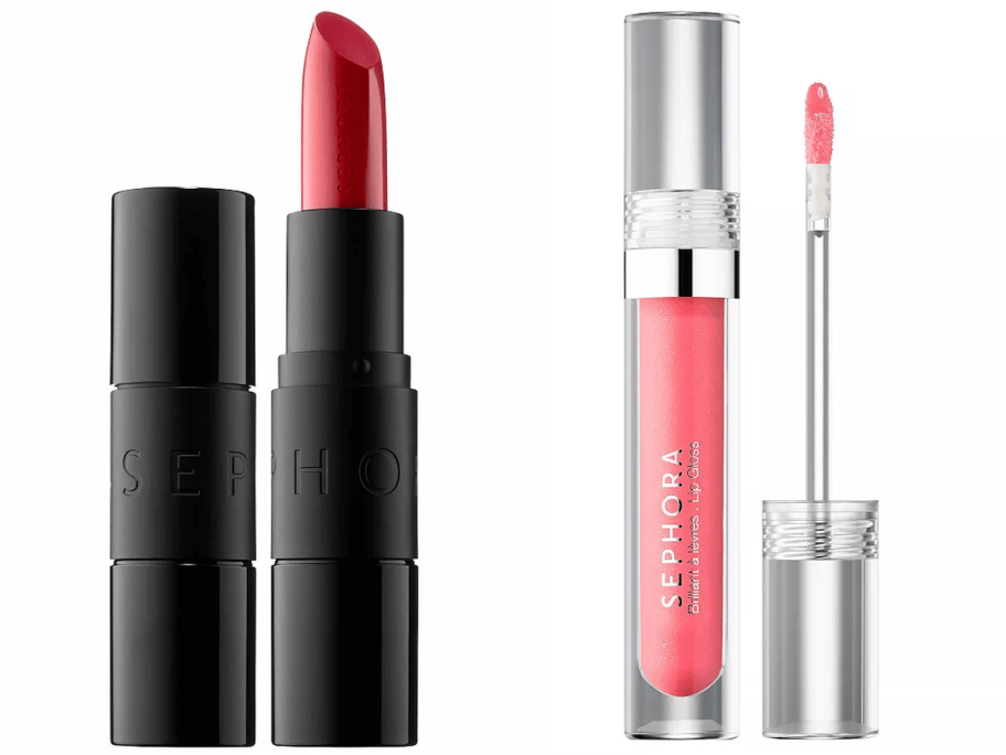 Sephora Collection lipstick and lip gloss