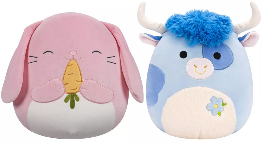 Squishmallows 12in Bop the Pink Bunny and Bermayeh the Bull Plushes