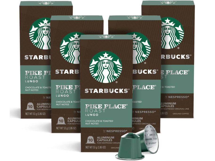 Stock image of Starbucks Nespresso Original Line 50-Count Pods in Pike's Place