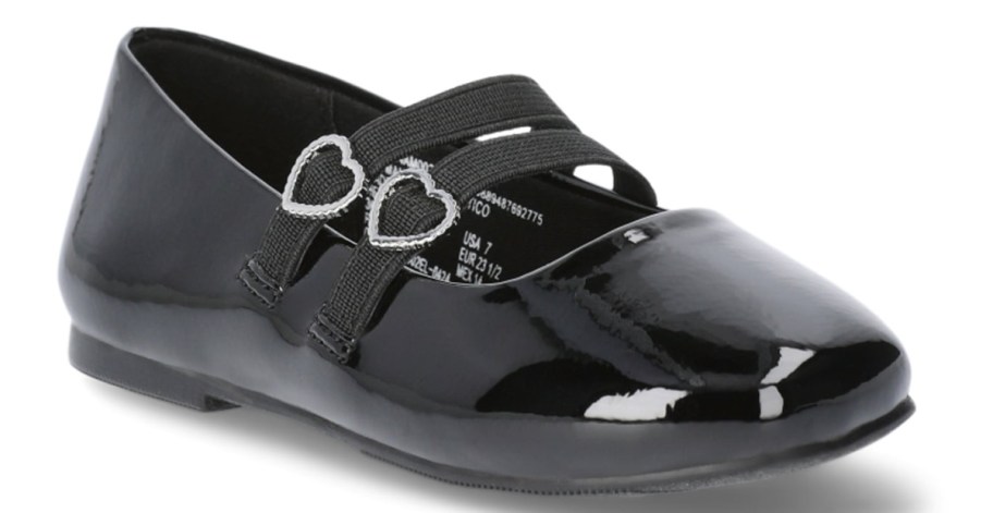 Stock image Wonder Nation Little and Big Girls Double Strap Ballet Flat Dress Shoes 