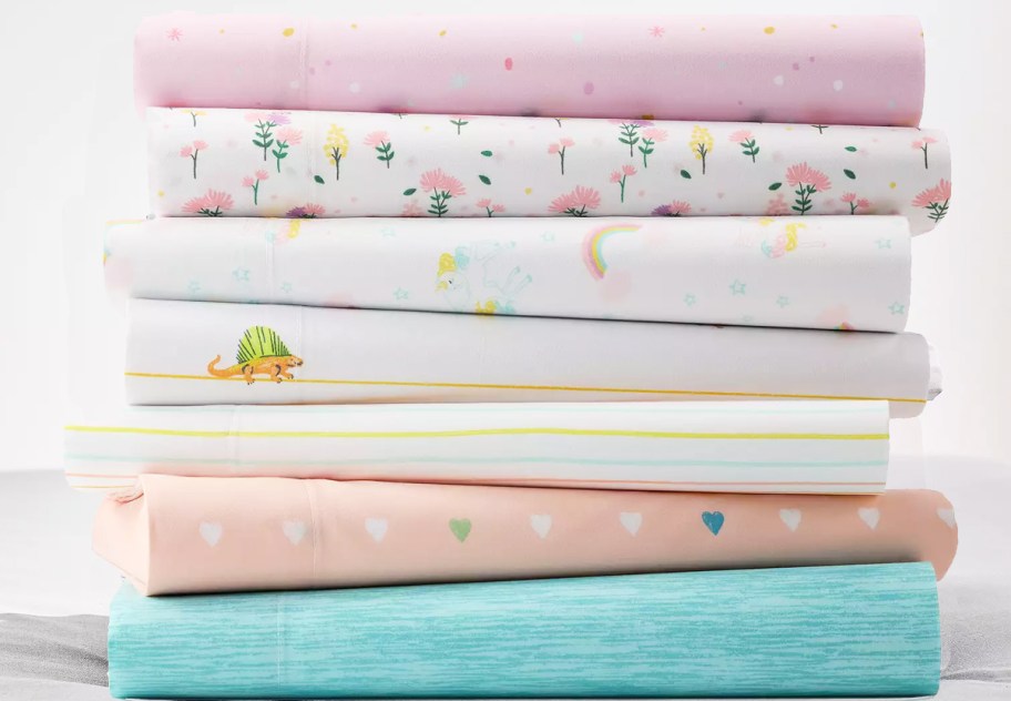 stack of folded printed sheet sets