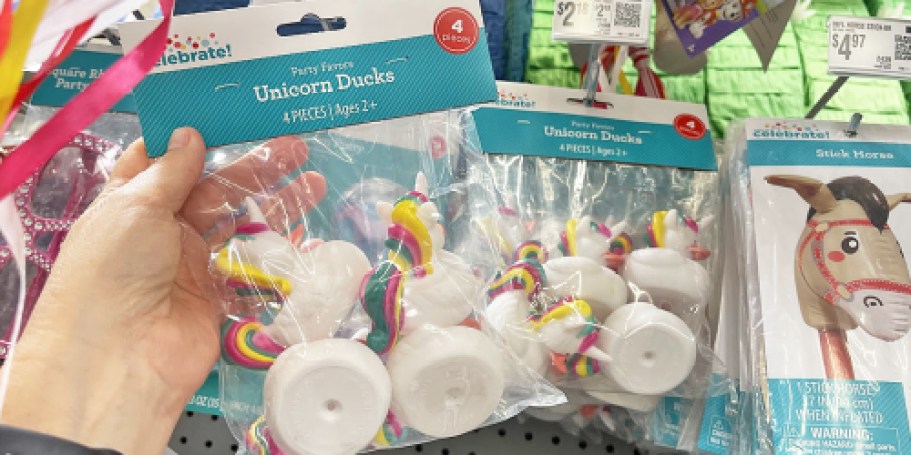Unicorn Rubber Ducks 4-Pack Only $1.67 on Walmart.com (Easter Basket Filler!)