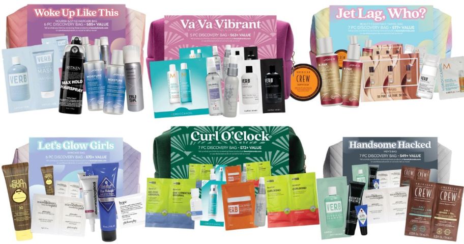 six beauty brands discovery bag stocks images