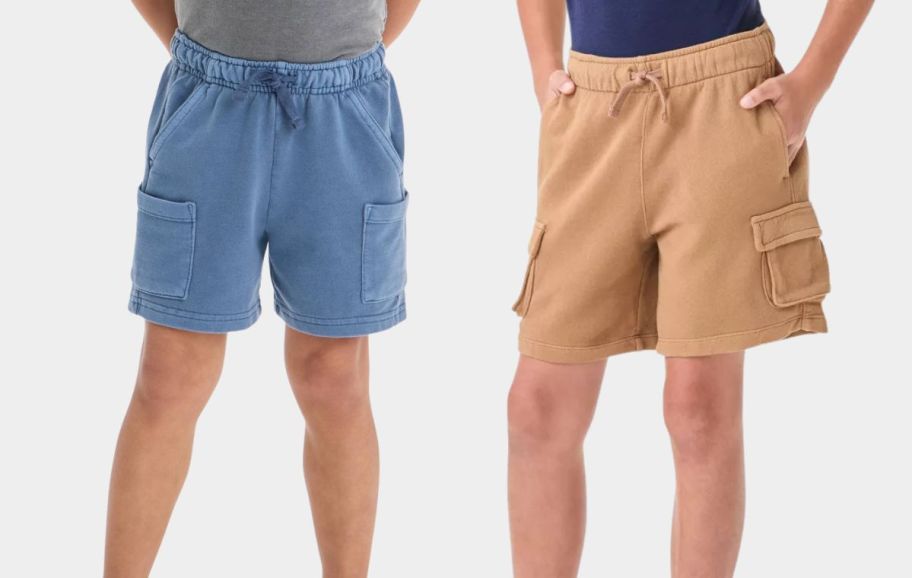 two boys wearing shorts