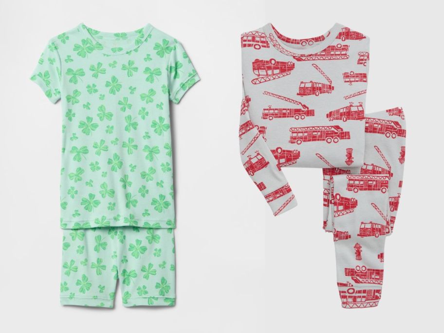 two sets of kids pjs