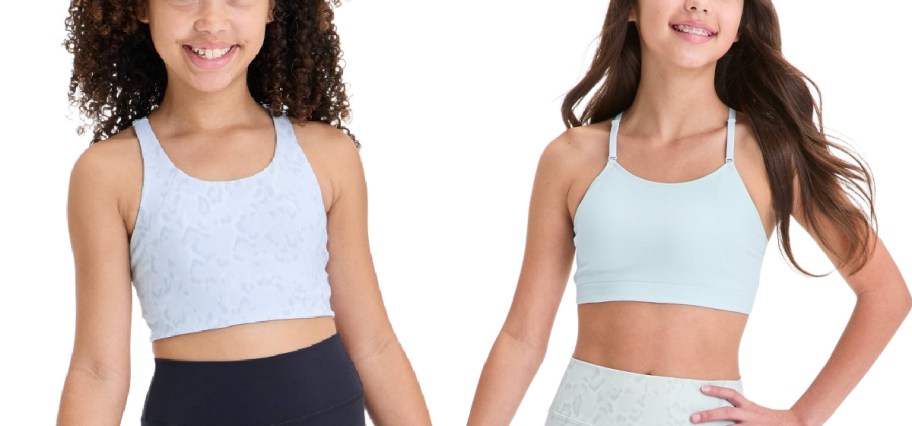 girl wearing All in Motion sports bras