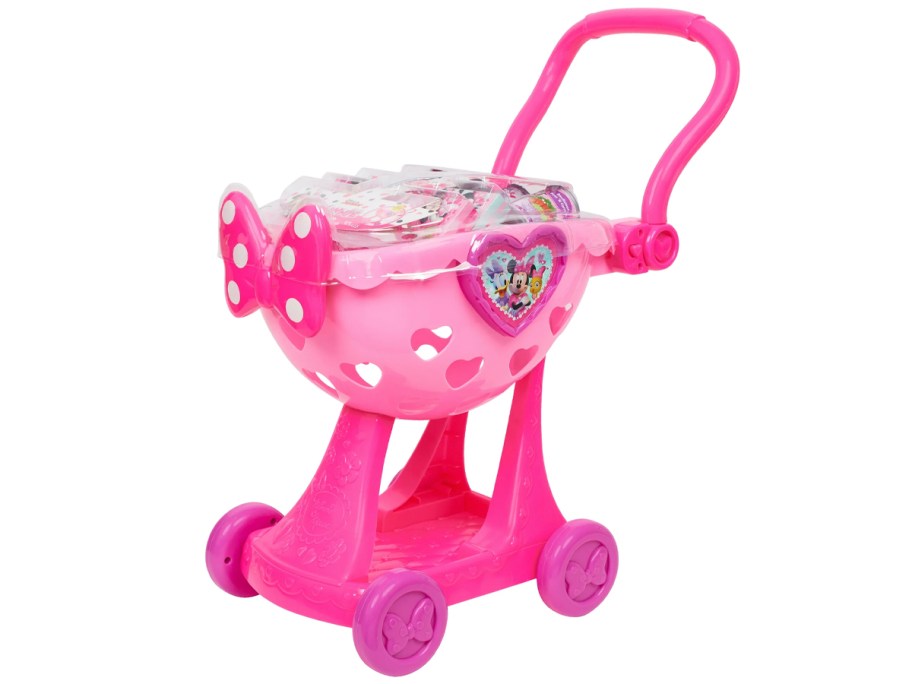 pink minnie mouse shopping cart 