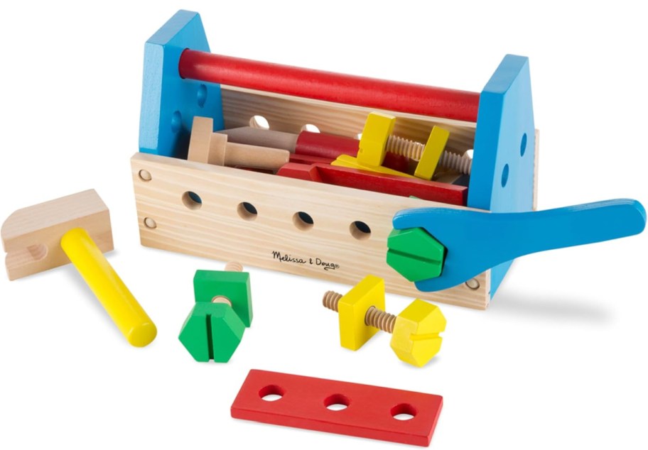stock image of Melissa & Doug Take-Along Tool Kit Wooden Construction T