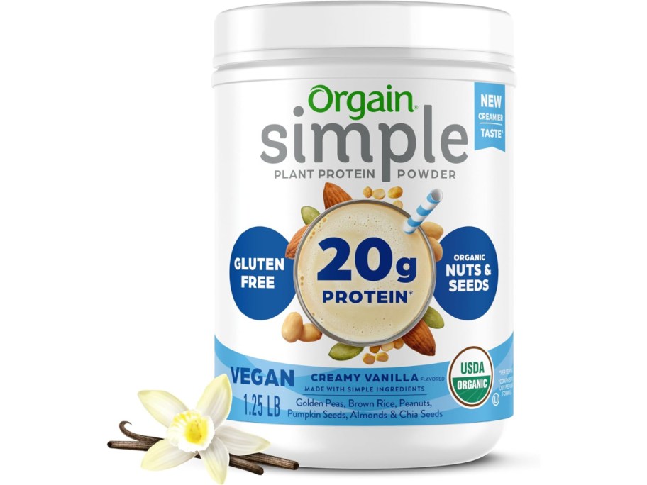 stock image of Orgain Organic Simple Vegan Protein Powder - Vanilla