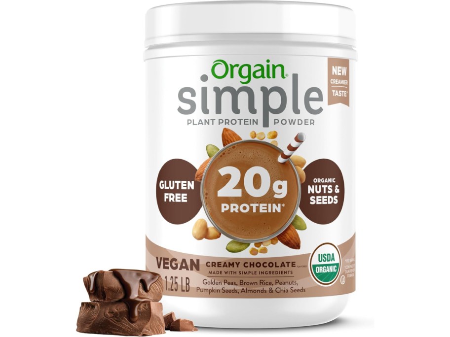 stock image ofOrgain Organic Simple Vegan Protein Powder - Chocolate
