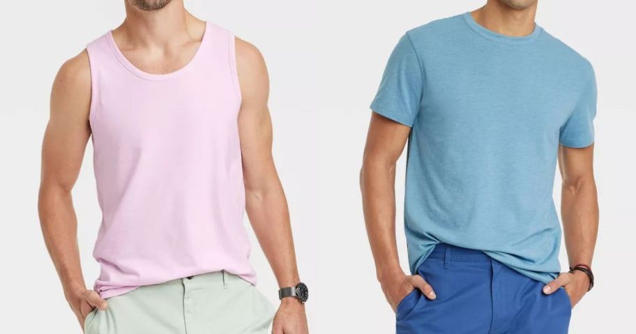 two men wearing target men's shirts