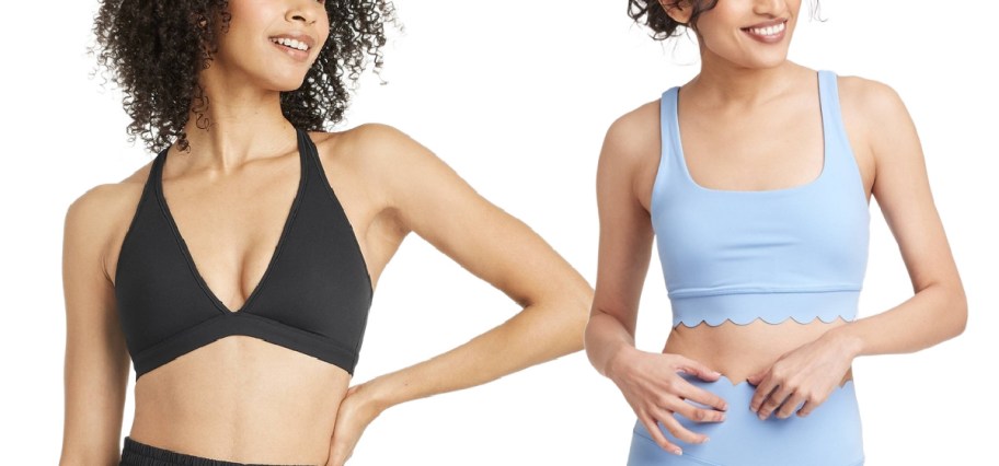women wearing target sports bra in different styles