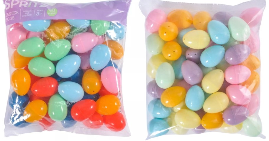 2 bags of plastic Easter Eggs
