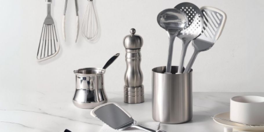Carote Stainless Steel Utensils w/ Silicone Tips 9-Piece Set Only $9.99 on Amazon