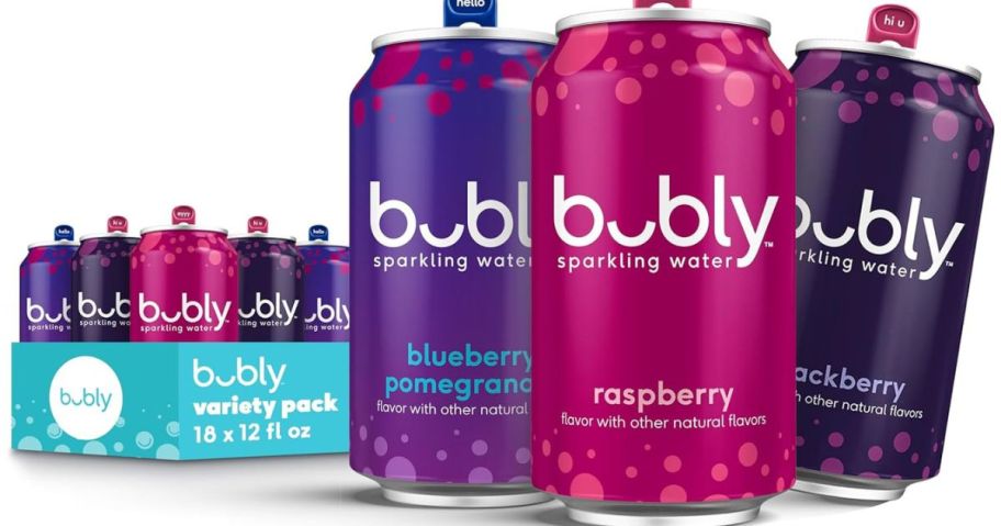 Stock image of a Bubly Triple Berry Variety Pack 