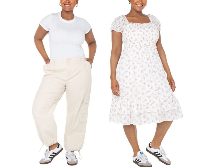 Celebrity Pink Parachute Cargo Pants and Dress