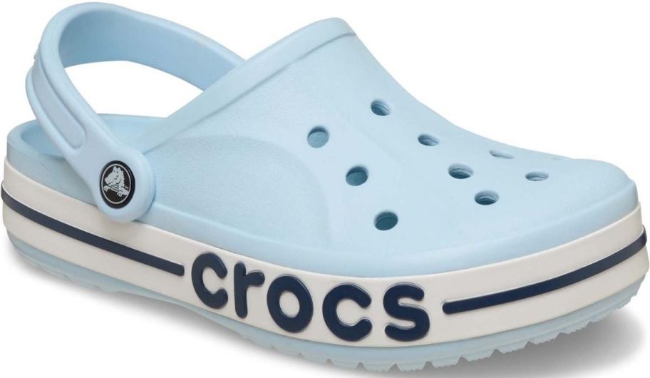 a light blue unisaex clog