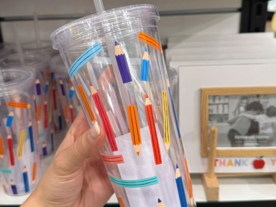 Kirkland's Clear Plastic Pencil Tumbler