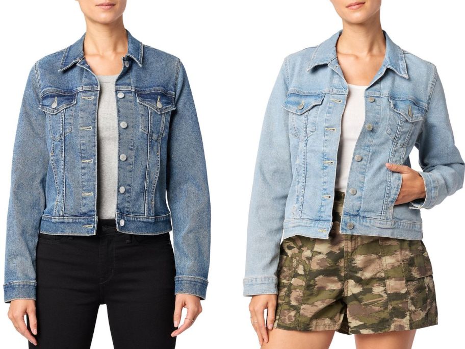 Stock images of two women wearing Levi's Trucker Jackets