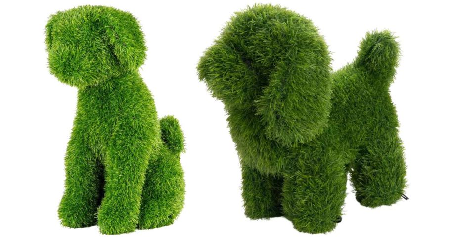 artificial turf dog topiary