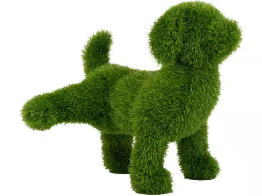 artificial turf dog topiary