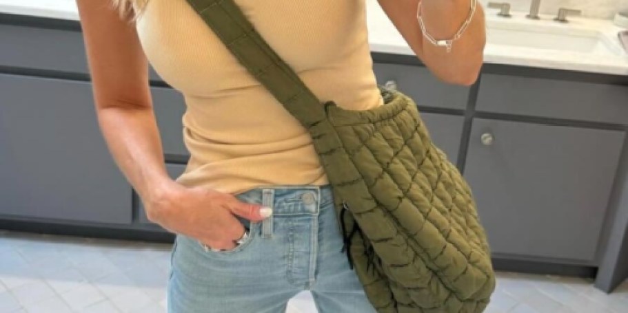 Quilted Carryall Tote Just $16.43 on Amazon (Get The Free People Look for Way Less!)