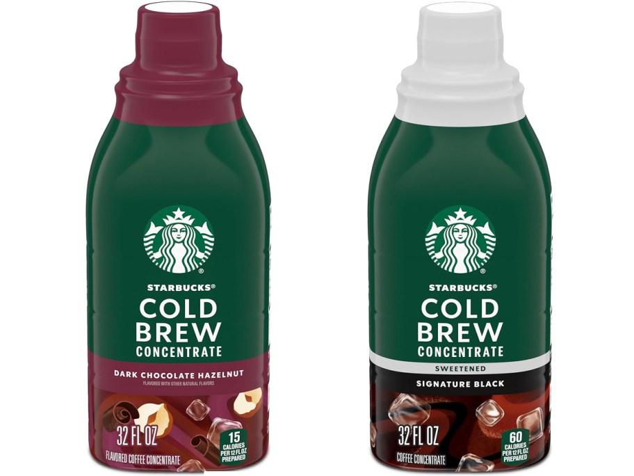 two bottles of Starbucks Cold Brew Concentrate
