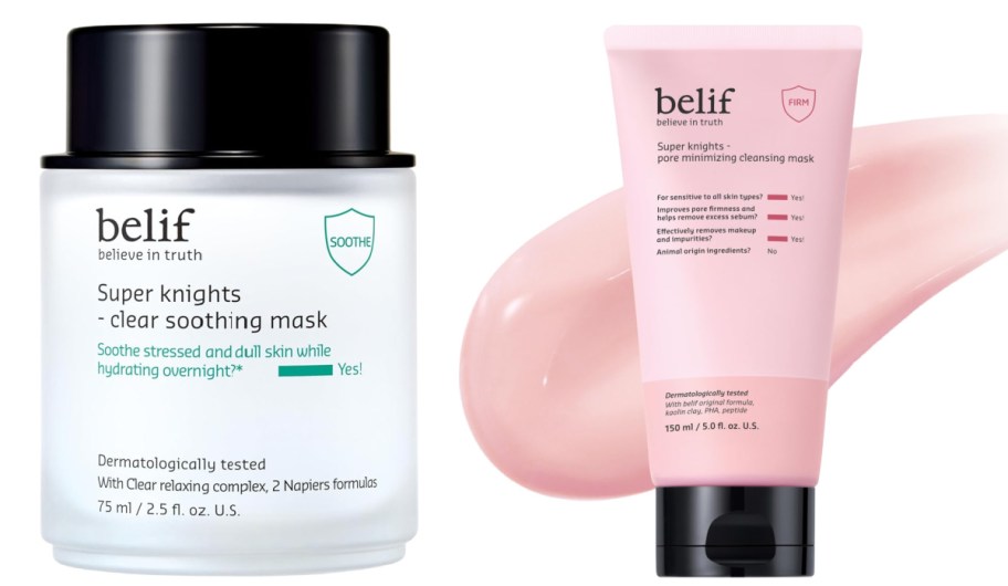 belif face masks in different variations 