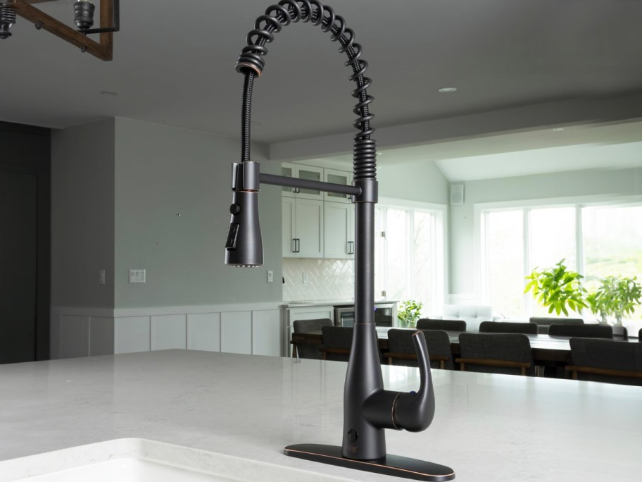 black kitchen spring faucet