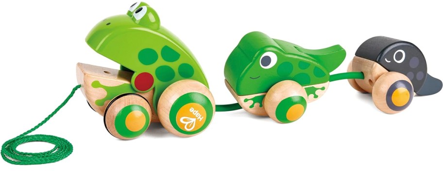 frog pull and play toy 