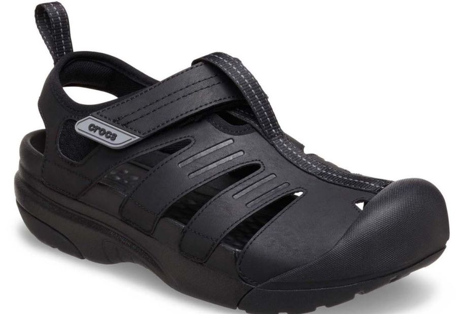 a mens black fishermans sandal