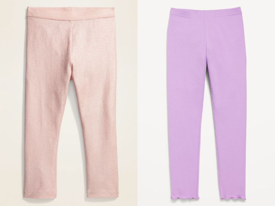 pink and purple girls old navy pant stock images