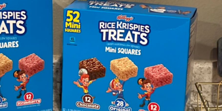 Score 52 Kellogg’s Rice Krispies Mini Treats for Just $6.99 Shipped on Amazon + More