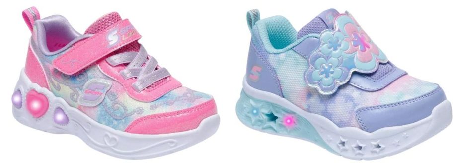 pink and blue s sport by skechers shoes