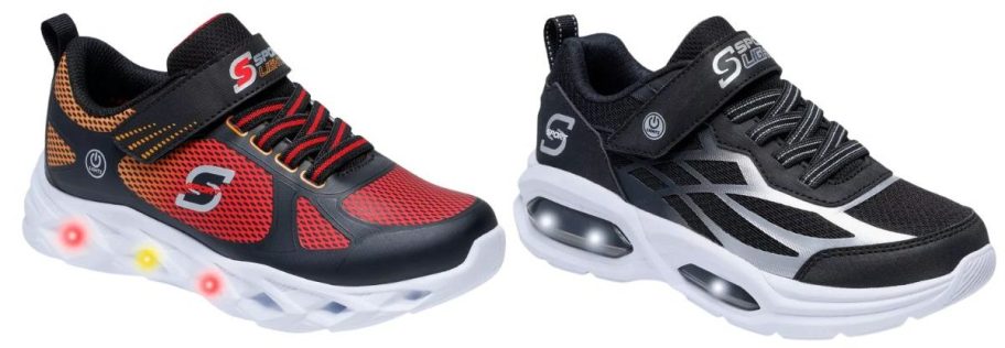 red and black s sport by skechers shoes