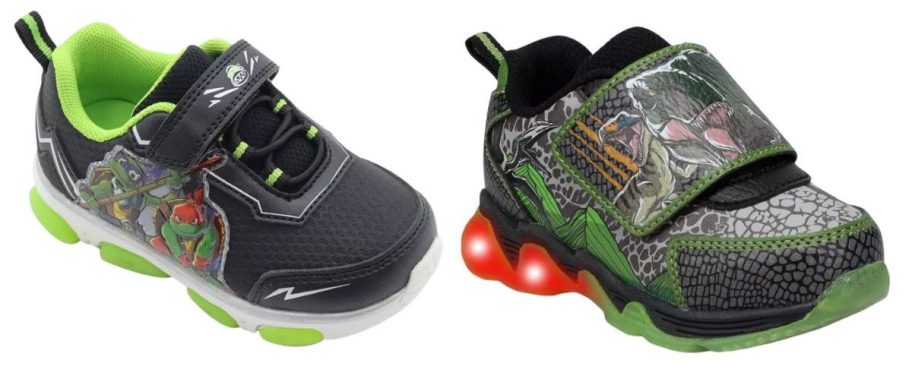 teenage mutant ninja turtles and jurassic world shoes