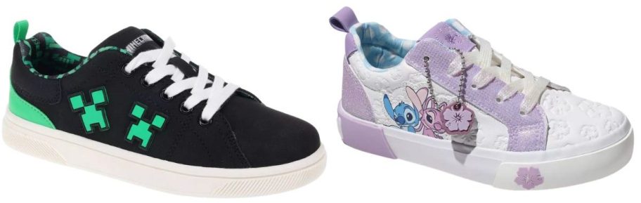 minecraft and lilo and stitch shoes