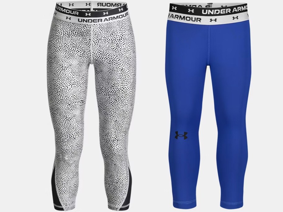 girls crop print and blue leggings 